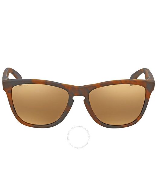 Oakley Brown Frogskins Prizm Tungsten Square Sunglasses Oo9013 9013c5 for men
