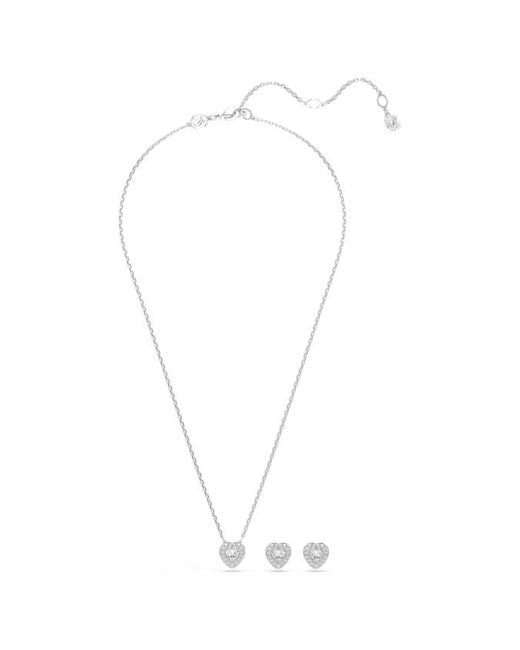 Swarovski Metallic Ariana Grande X Heart Necklace And Earring Set