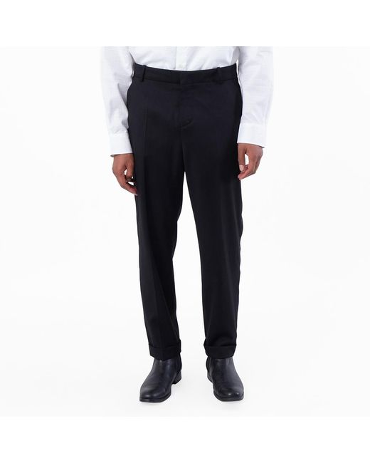 Balmain Blue Tailored Trousers With Satin Side Stripes, Brand Size 50 (Waist for men