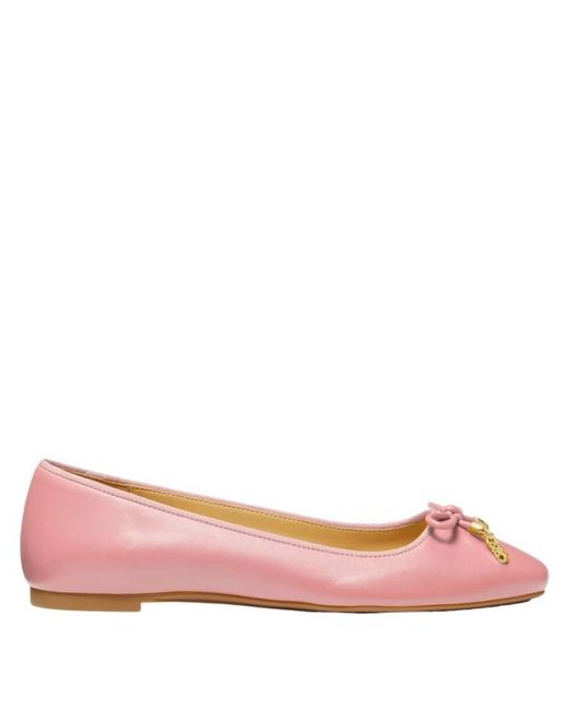 Michael Kors Pink Nori Leather Ballet Flats, Brand Us