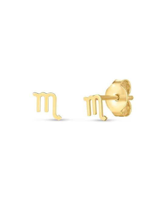 Tresorra Metallic 14K Scorpio Stud Earrings