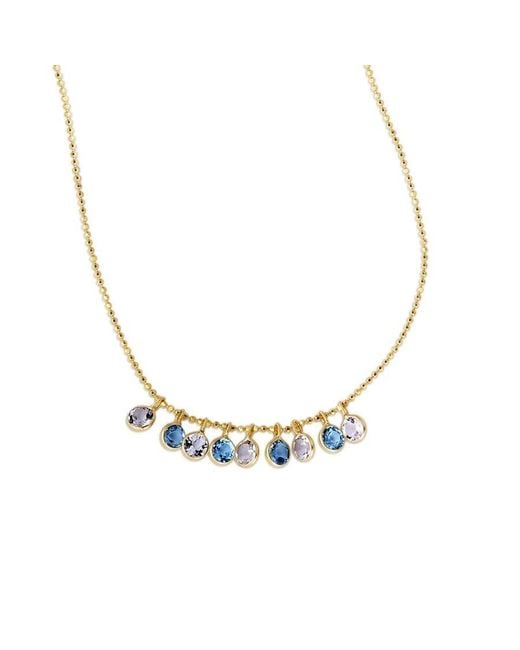 Tresorra Metallic 14K And Topaz Dancing Drop Necklace