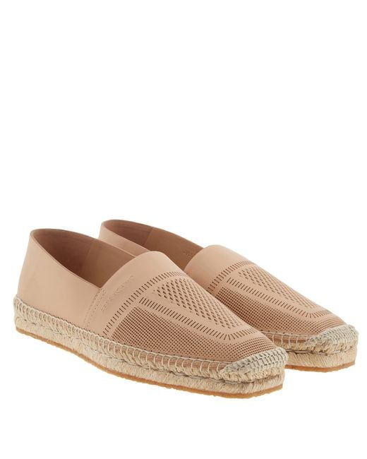 Ferragamo Natural Seda Leather Espadrilles