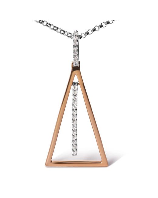 Haus of Brilliance Metallic 14K Rose And 1/8 Diamond Windchime 18" Pendant Necklace (G-H Si1-Si2