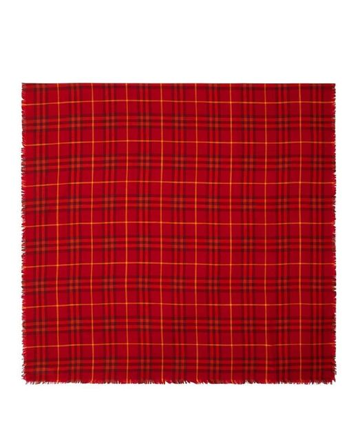 Burberry Checkered Cashmere-Silk Blend Scarf