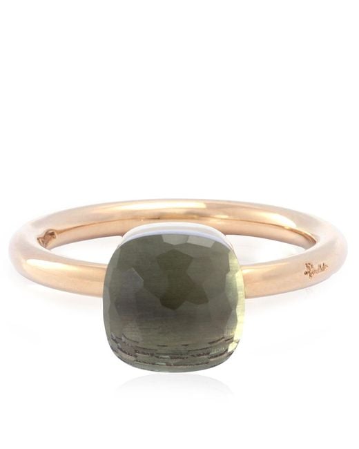 Pomellato Metallic Nudo Petit Prasiolite Ring Size 52 Or for men