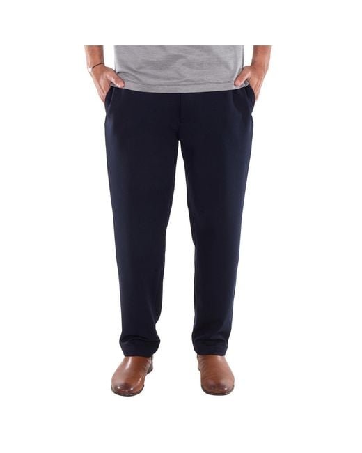 Emporio Armani Blue Straight-Leg Tailored-Cut Trousers for men