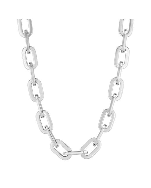 Robert Alton Metallic Stainless Steel Large Oval Link Fashion Chain for men