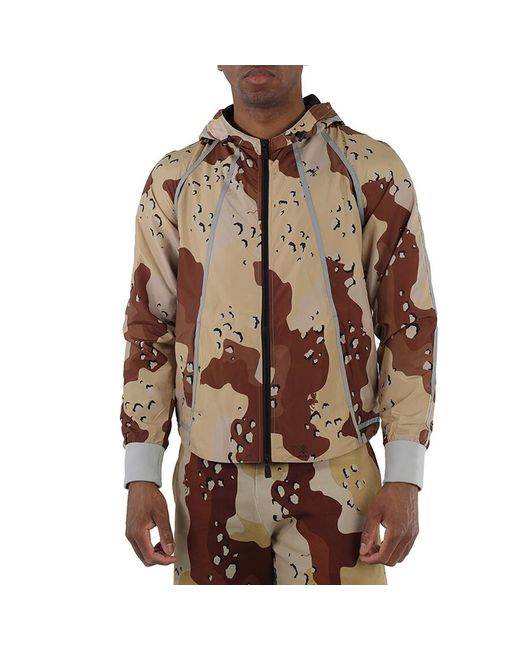 Christopher Raeburn Brown Camouflage Recycled Light-weight Hoodie for men