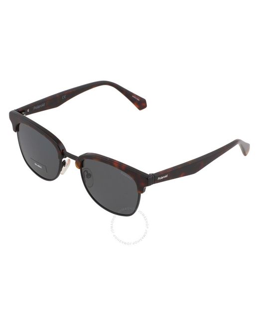 Polaroid Black Polarized Oval Sunglasses Pld 2114/s/x 0581/m9 53 for men