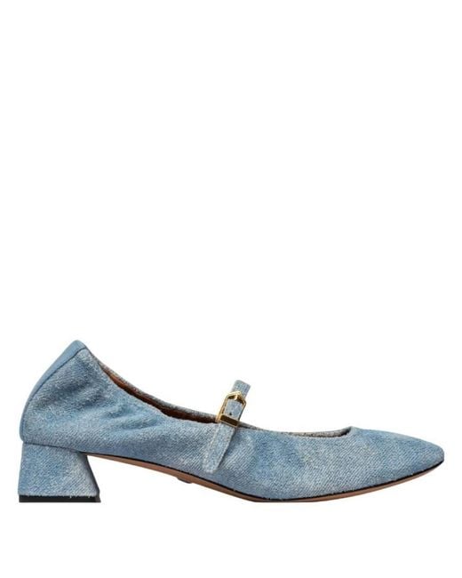 Lanvin Blue Mary Jane Ballet Flats