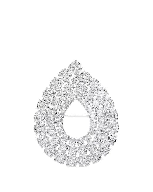 Swarovski Metallic Matrix Round Cut Crystal Brooch