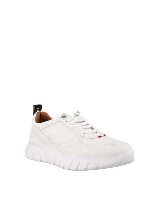 Bally White Bienne Biggy Leather Low-Top Sneakers, Brand Size 40 Us for men