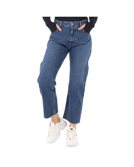 MM6 by Maison Martin Margiela Blue Mm6 Straight-leg Washed Jeans