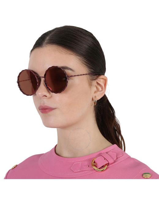 Elie Saab Multicolor Pink Round Sunglasses Es 004/s 0lhf 3a