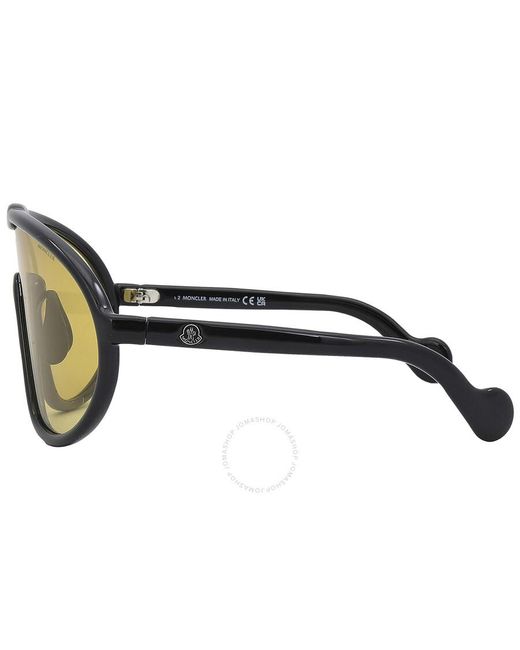 Moncler Brown Halometre Amber Shield Sunglasses Ml0184 01e 00
