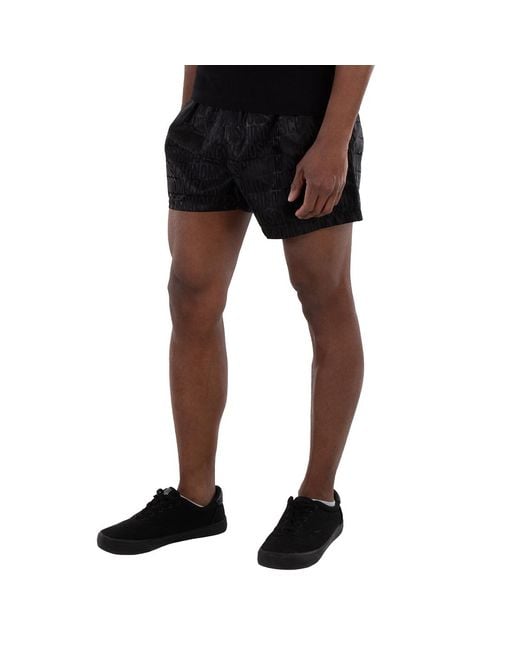 Moschino Black Monogram Jacquard Logo Shorts, Brand Size 46 (Us for men