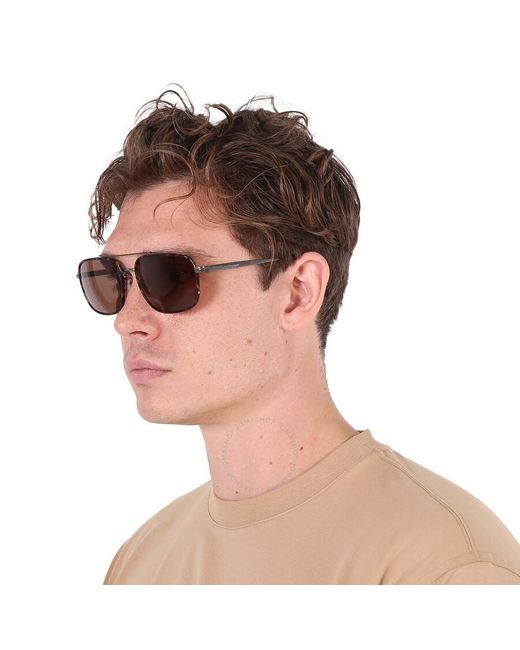 Michael Kors Glasgow Dark Brown Navigator Sunglasses Mk1133j 102373 60 for men