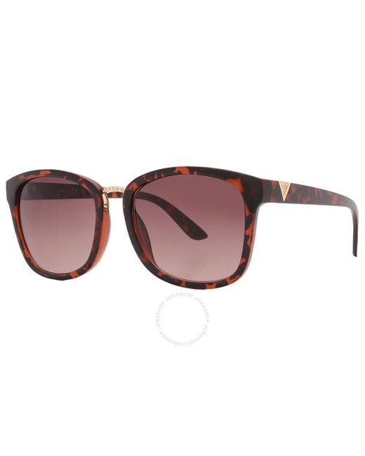 Guess Factory Brown Gradient Square Sunglasses Gf0327 52f 57