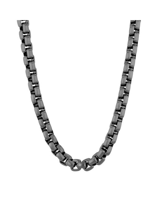 Robert Alton Metallic Matte Stainless Steel Chain And Bracelet 2-Piece Set for men