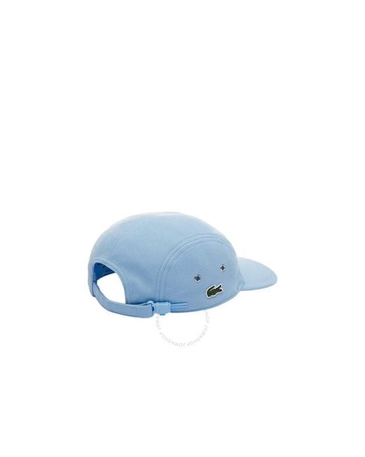 Lacoste Blue Organic Cotton Pique Croc Patch Jockey Cap