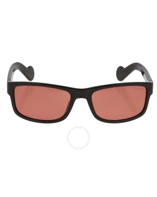 Moncler Pink Rectangular Sunglasses Ml0114 01e 58 for men