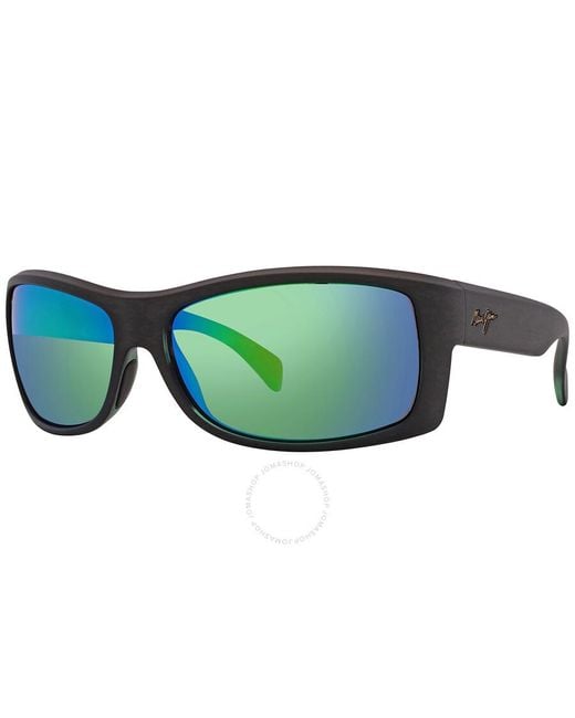 Maui Jim Equator Mauigreen Wrap Sunglasses Gm848-15 64