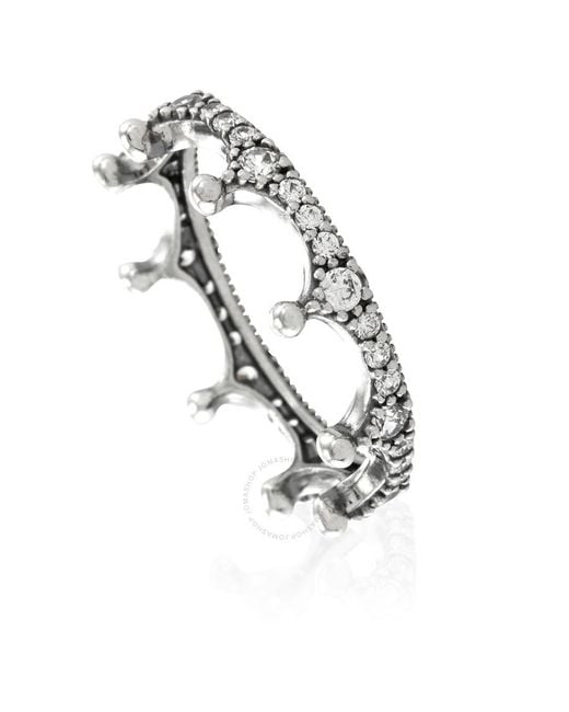 Pandora Metallic Sterling Clear Sparkling Crown Ring, Size 54 (Us 7)