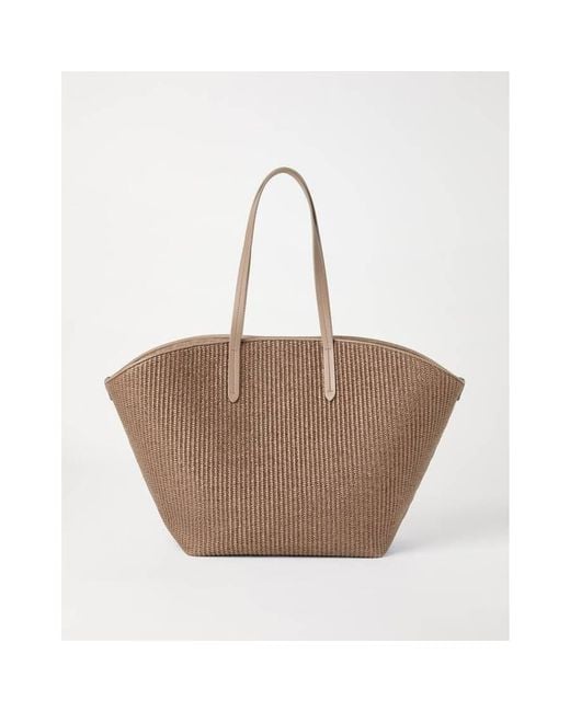 Brunello Cucinelli Brown Light Woven Tote