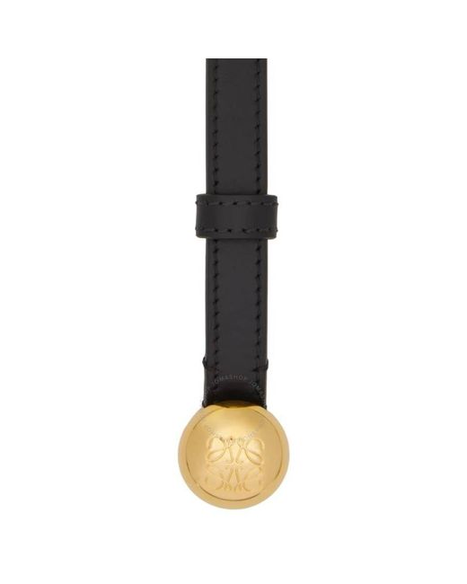 Loewe Black Anagram Buckle Leather Belt