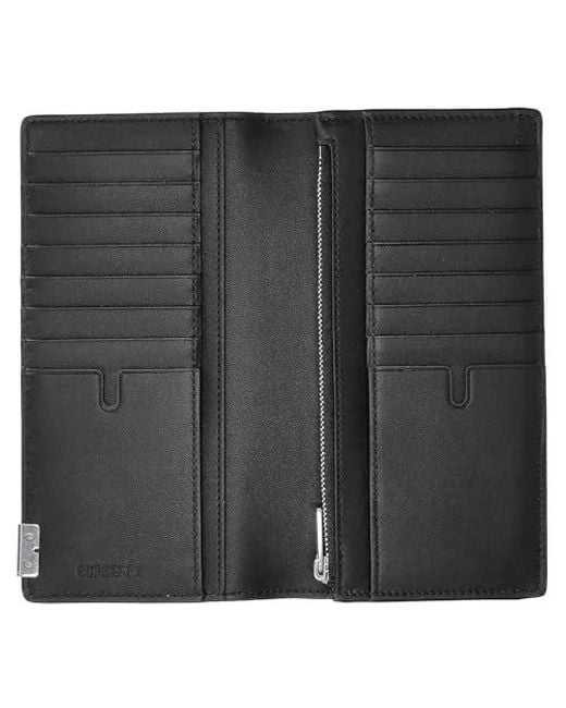 Burberry Black B Cut Continental Wallet for men