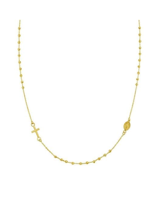 Tresorra Metallic 14K Rosary Necklace