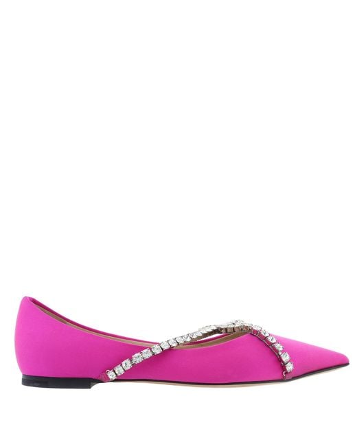 Jimmy Choo Purple Genevi Ballerina Flats, Brand Size 35 Us