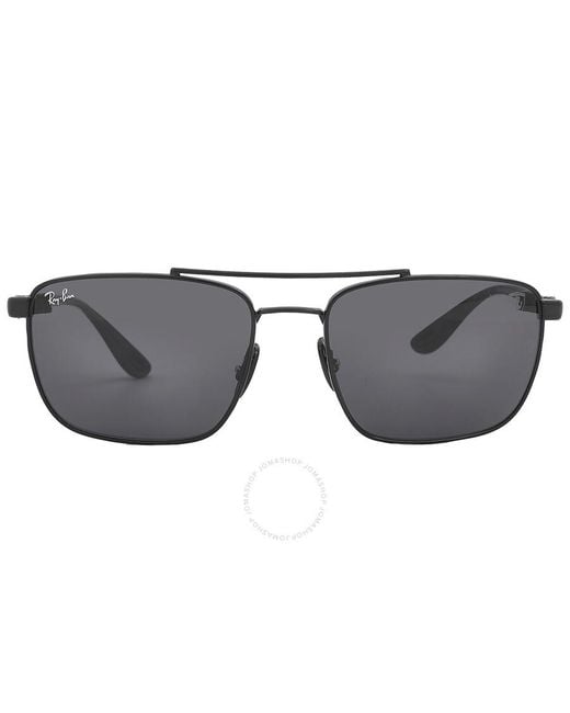 Ray-Ban Gray Scuderia Ferrari Dark Grey Navigator Sunglasses Rb3715m F02087 58 for men