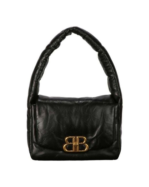 Balenciaga Black Small Monaco Shoulder Bag