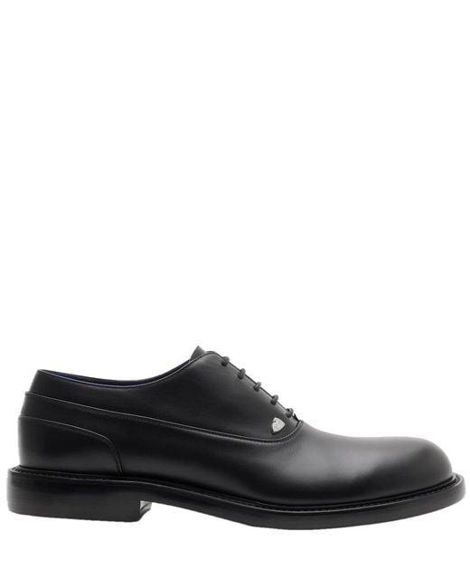 Burberry Black Leather Cobble Oxford Shoes, Brand Size 40 Us for men