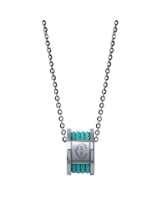 Charriol Metallic Forever Stainless Steel And Turquoise Pvd Cable Necklace