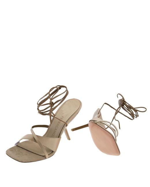 Ferragamo Metallic Allegra X5 Stiletto Sandals