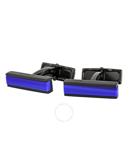 Montblanc Blue Urban Speed Glass Inlay Cufflinks