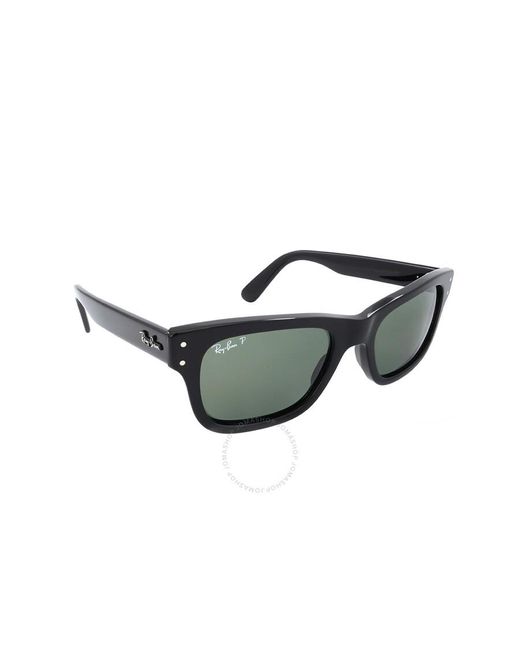 Ray-Ban Polarized Green Rectangular Sunglasses for men