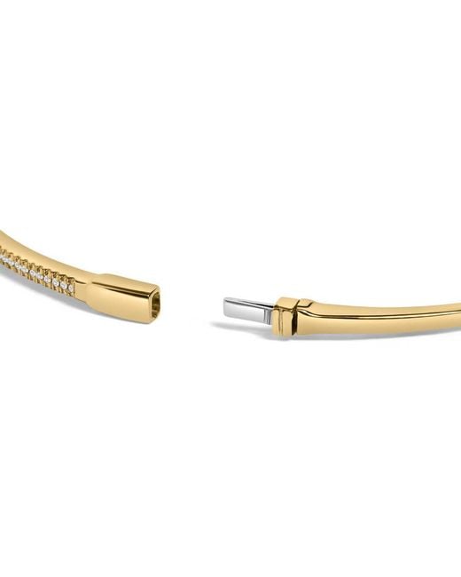 Haus of Brilliance Metallic 14K 1/3 Cttw Diamond Half Eternity Bangle Bracelet (I-J Color, I2-I3 Clarity)