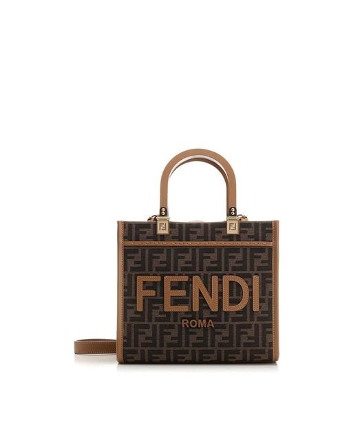 Fendi Brown Sunshine Medium Handbag