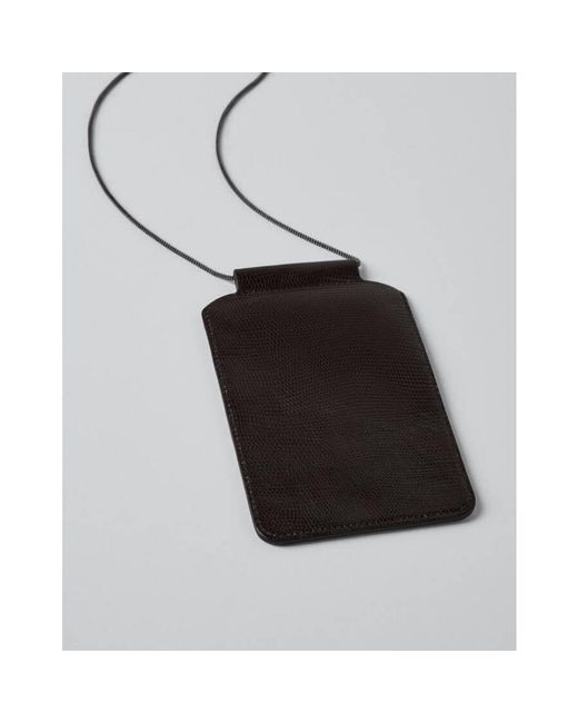 Brunello Cucinelli Black Dark Leather Pouch