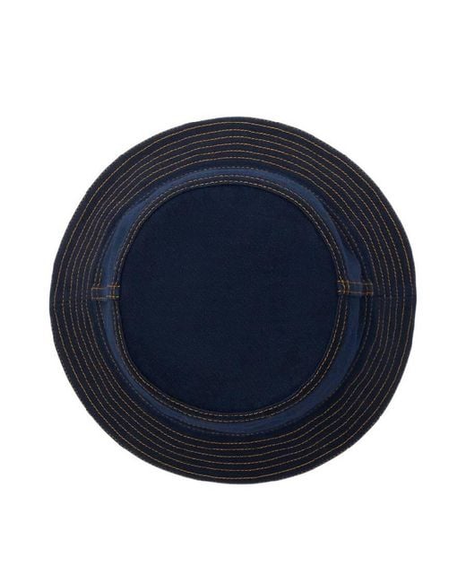 Burberry Blue Reversible Denim Cotton Bucket Hat for men