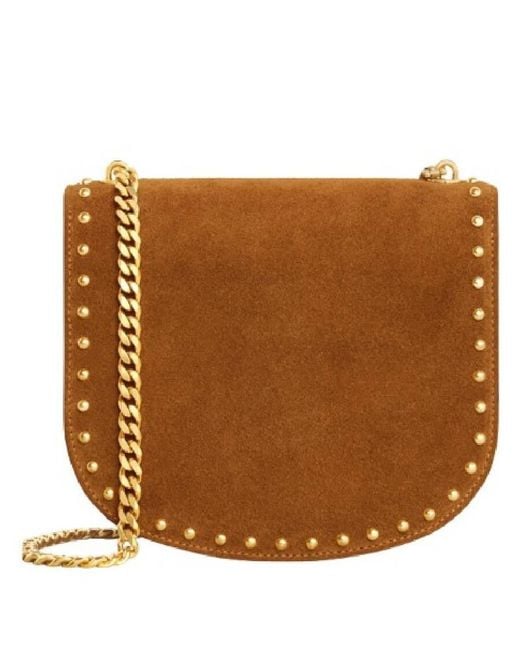 Céline Brown Besace Clea Chain Satchel Bag