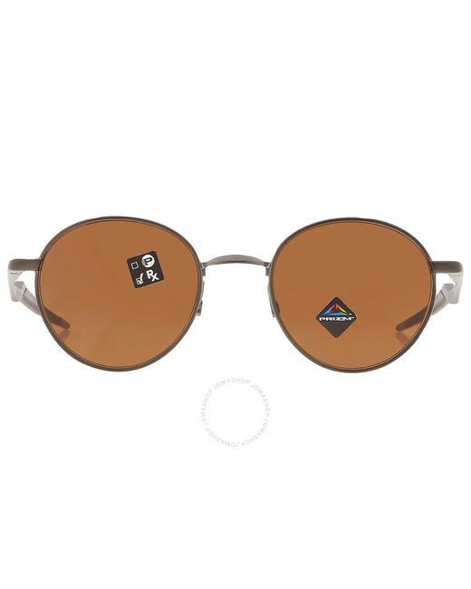Oakley Brown Terrigal Prizm Bronze Round Sunglasses for men
