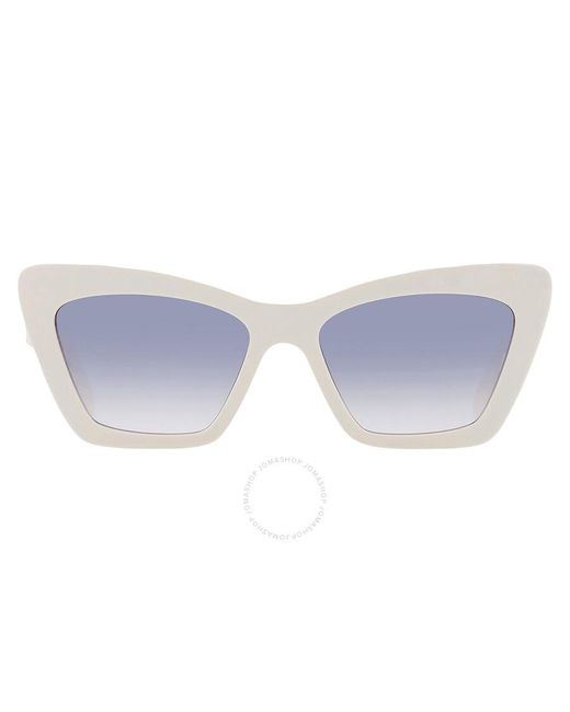 Ferragamo White Gradient Cat Eye Sunglasses Sf1081se 103 55
