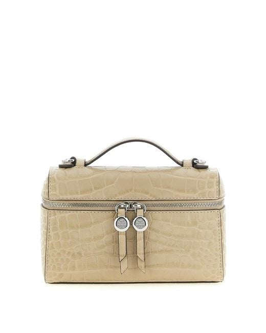 Tory Burch Metallic Romy Slim Top Handle Bag
