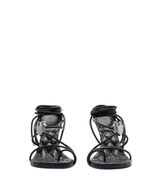 Burberry Black Ivy Shield Strappy Heel Sandals, Brand Size 36 Us