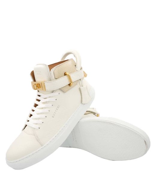 Buscemi White Belted High-top Sneakers for men